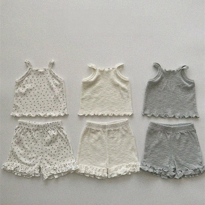 Summer New Arrival Baby Kids Girls Casual Thin Versatile Top And