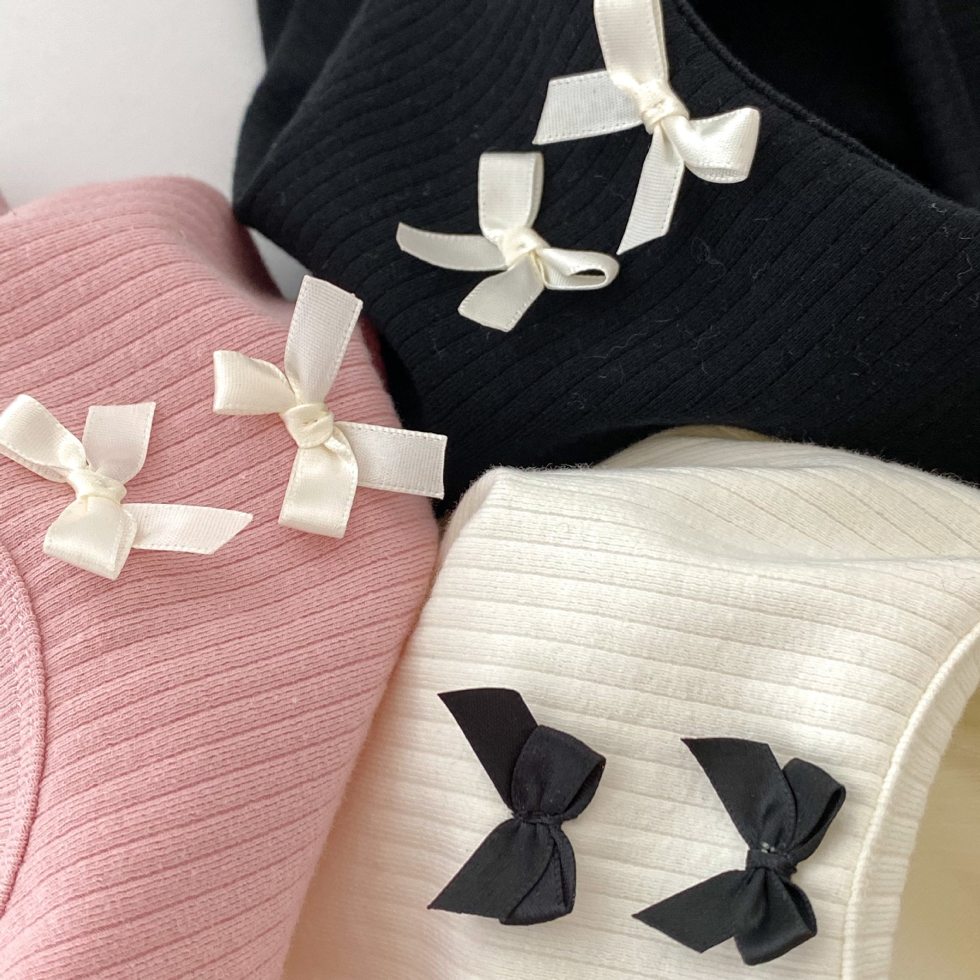 Arrival Autumn Baby Girls Long Sleeves Simple Knitted Top and Solid