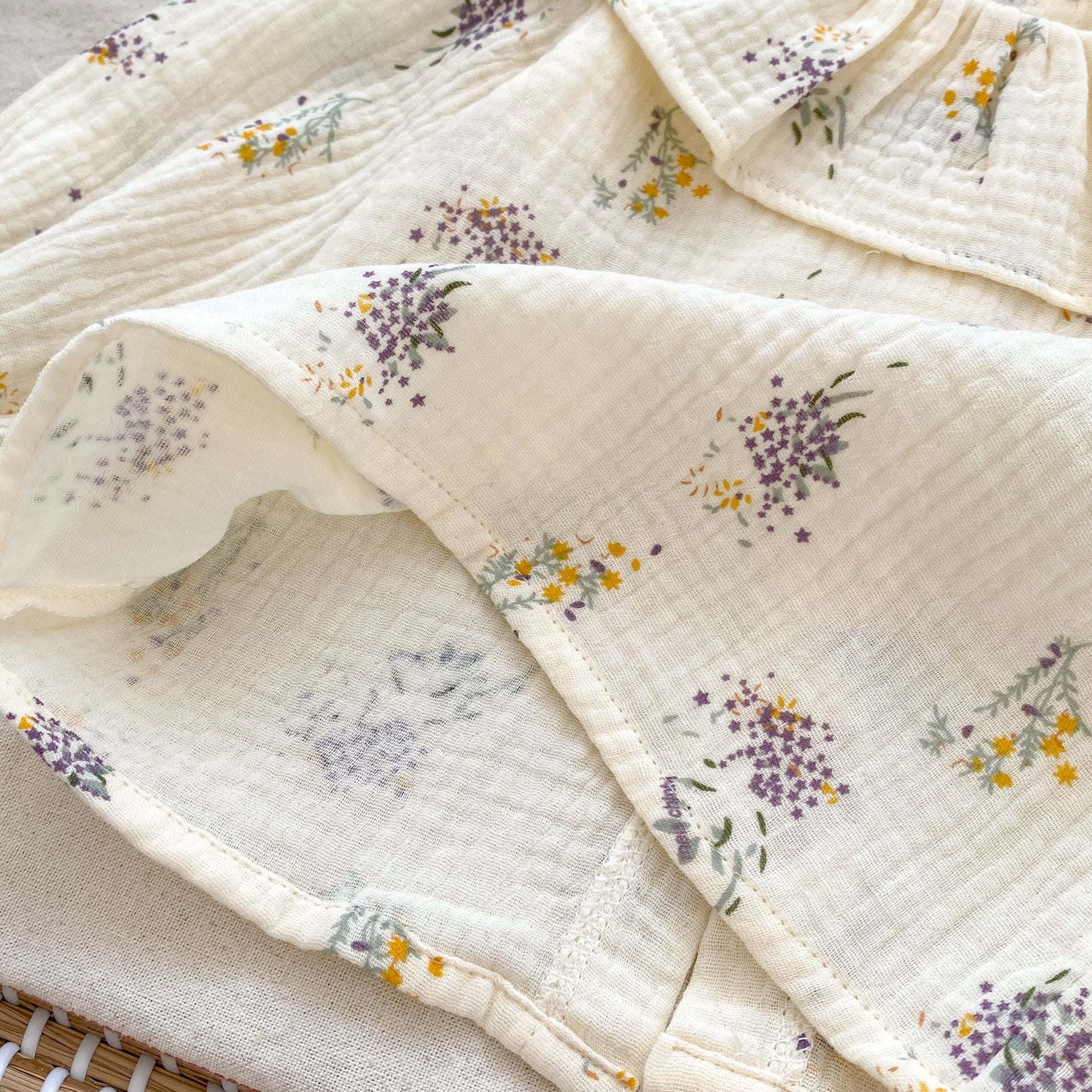 Arrival Autumn Baby Girls Long Sleeves Floral Top and Purple Strap