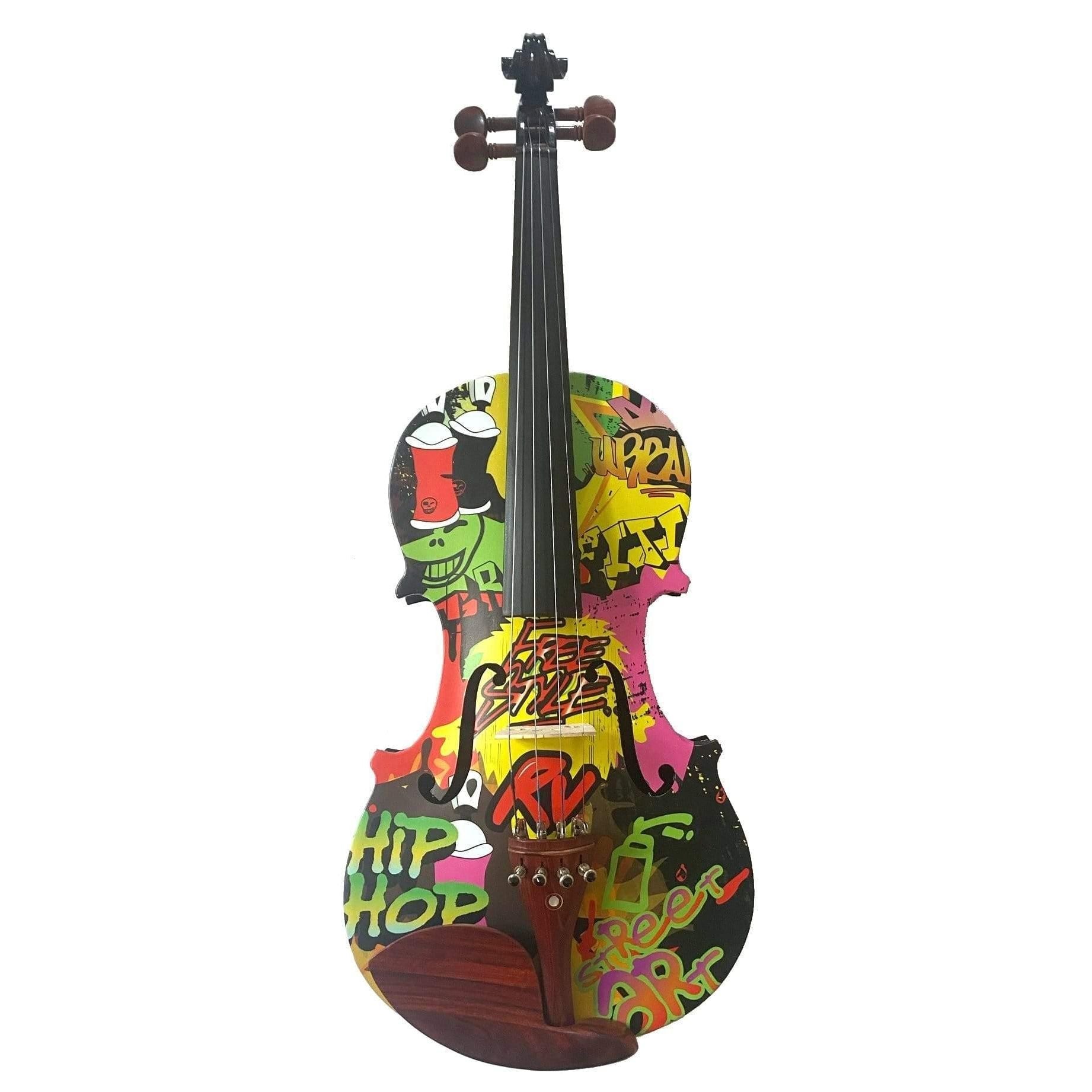 Rozanna's Graffiti Art Violin Outfit w Carbon Fiber Bow Case Crystal