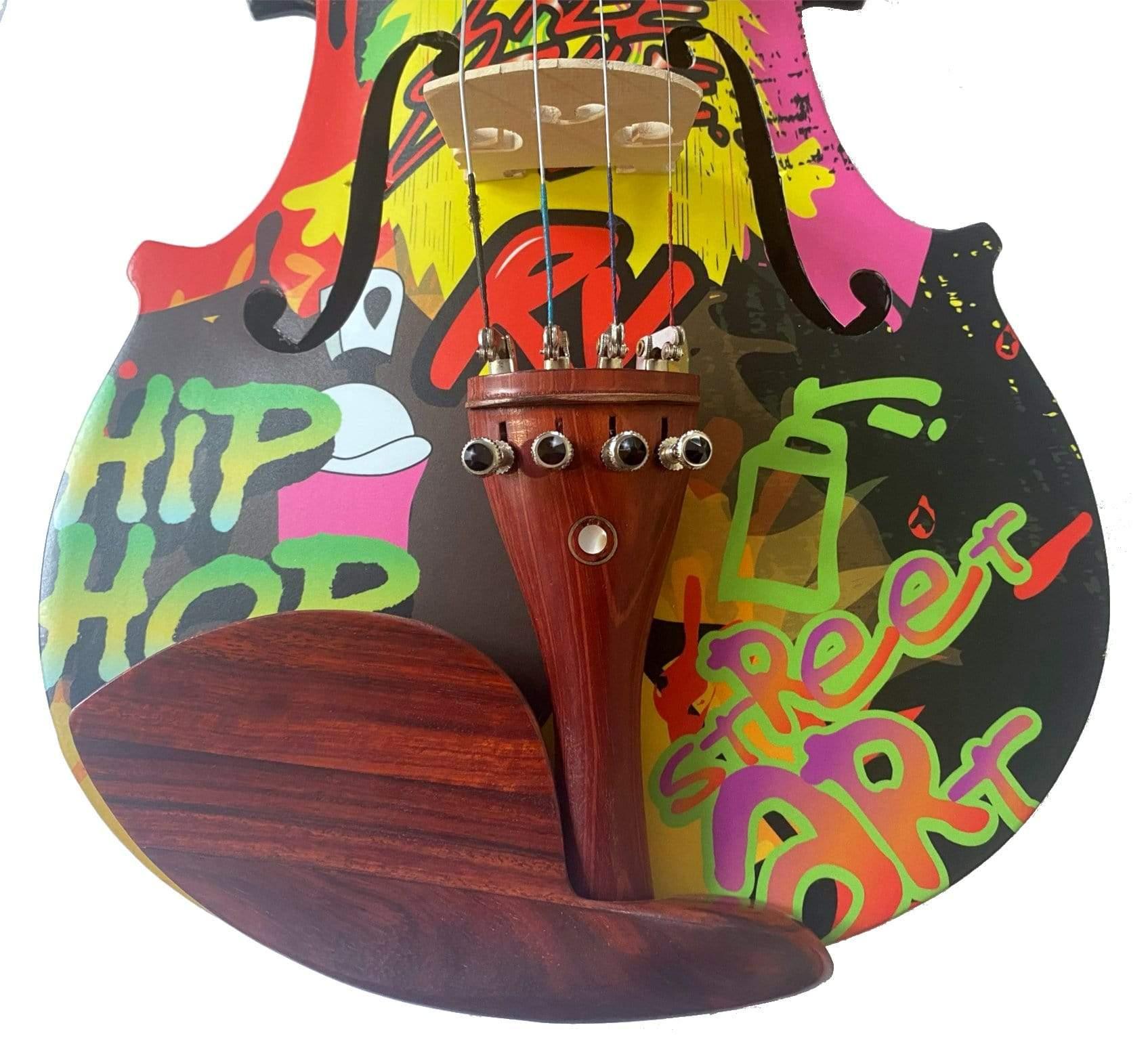Rozanna's Graffiti Art Violin Outfit w Carbon Fiber Bow Case Crystal