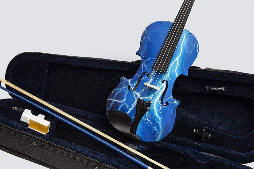 Rozanna's Blue Lightning Violin with Matching Carbon Fiber Bow