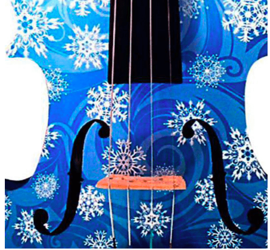 Frozen Child Real Violin With  Matching Carbon Fiber Bow Case