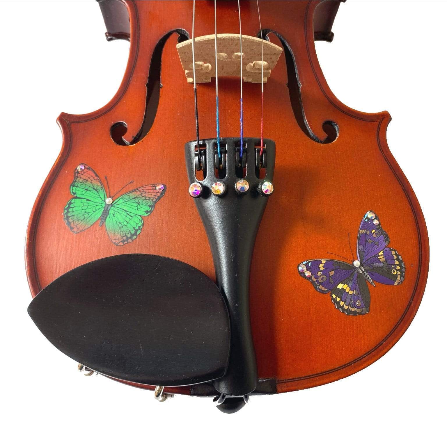 Rozanna's Butterfly Dream Violin Outfit w Brazilwood Bow Case Crystal