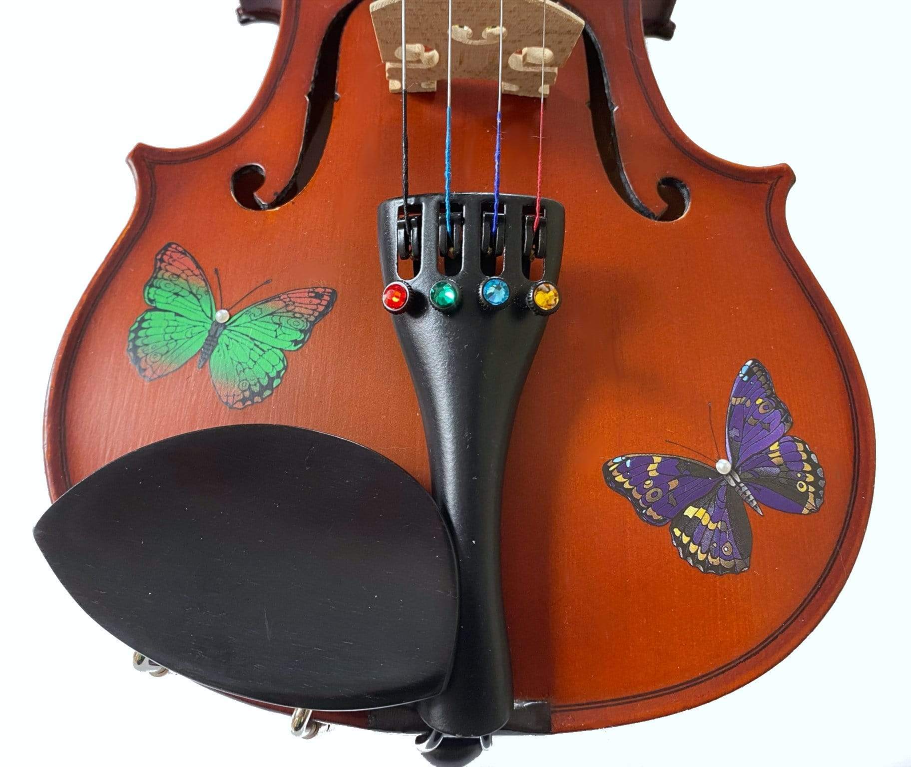 Rozanna's Butterfly Dream Violin Outfit w Brazilwood Bow Case Crystal