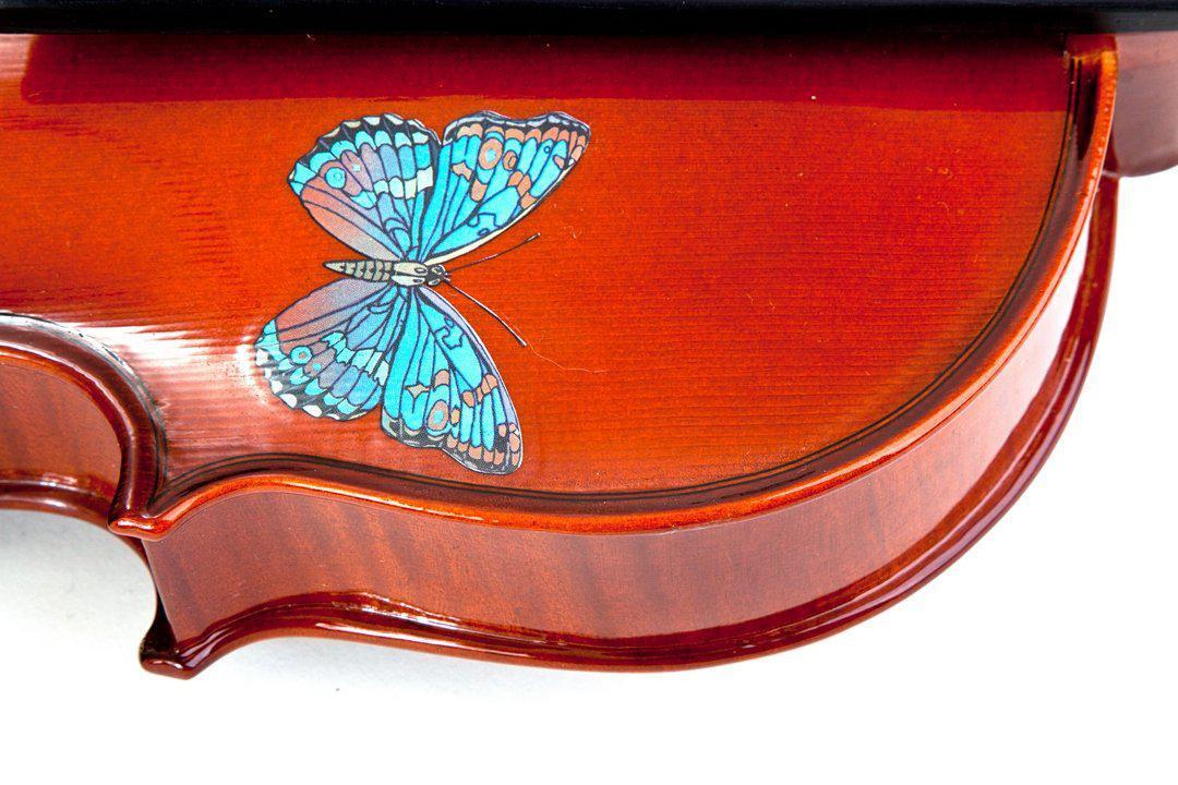 Rozanna's Butterfly Dream Violin Outfit w Brazilwood Bow Case Crystal