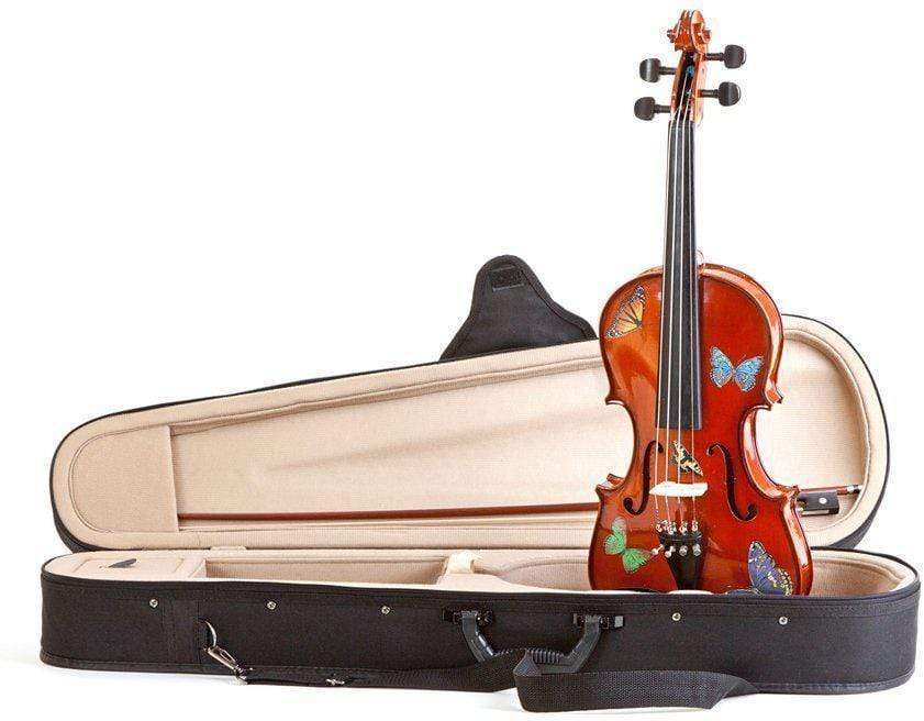Rozanna's Butterfly Dream Violin Outfit w Brazilwood Bow Case Crystal
