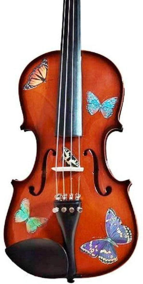 Rozanna's Butterfly Dream Violin Outfit w Brazilwood Bow Case Crystal