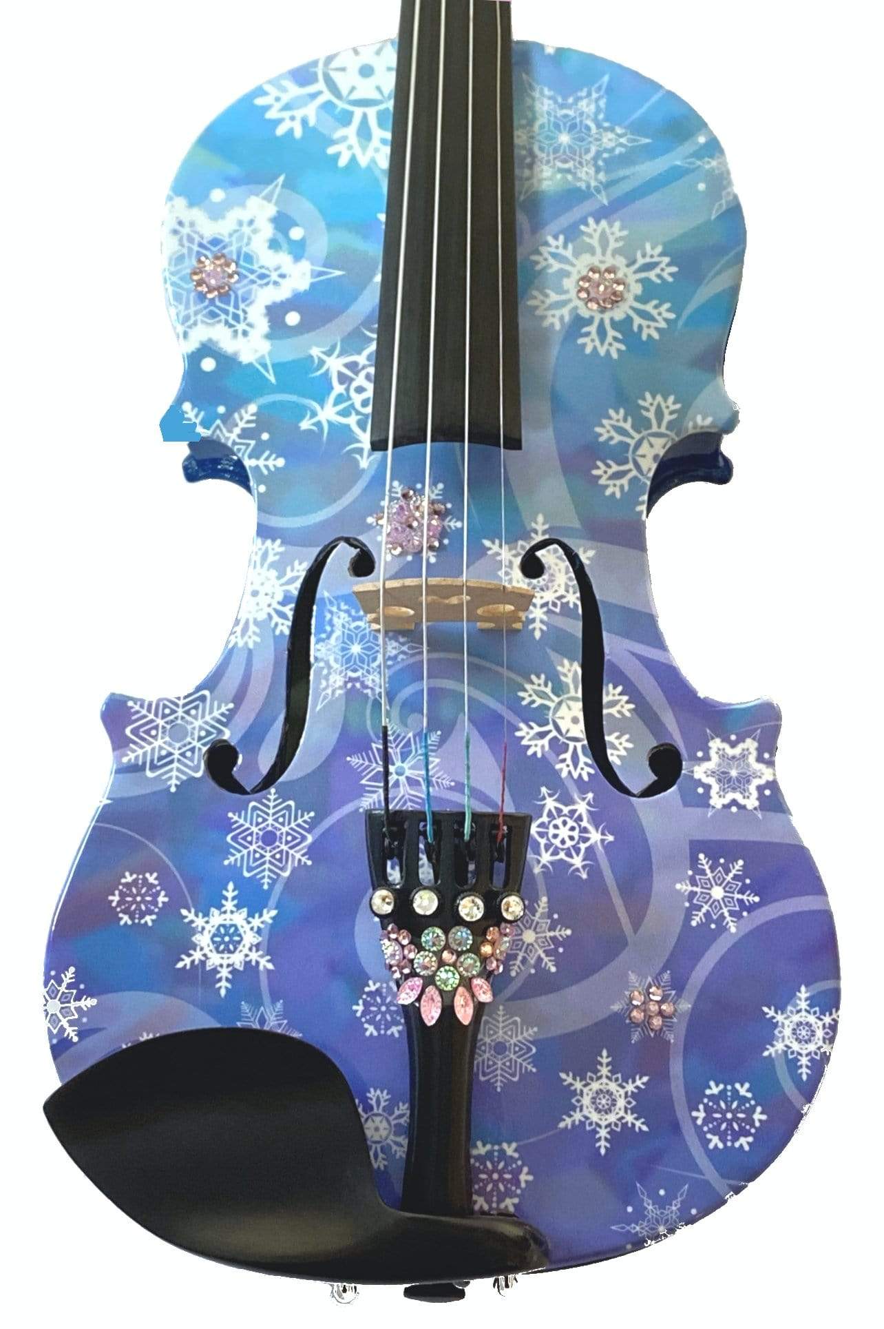 Snowflake Bling Violin Outfit with White Glow Bow w/ Matching Carbon