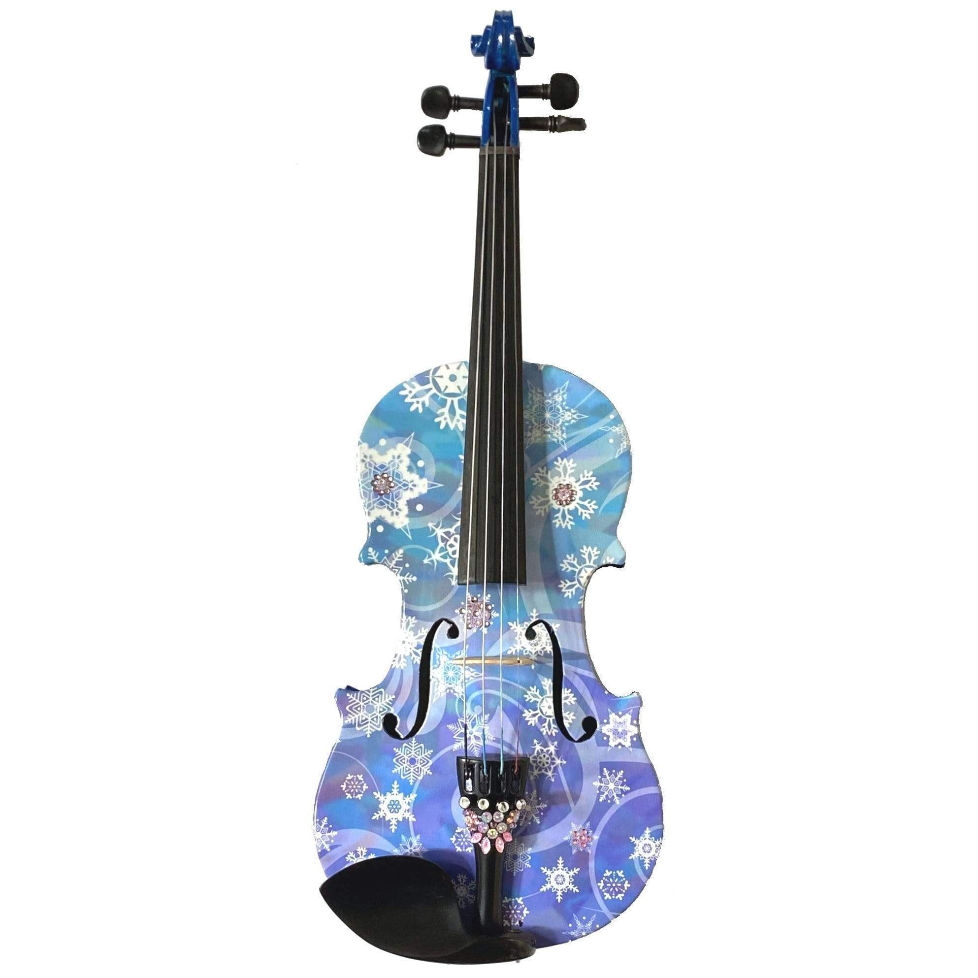Snowflake Bling Violin Outfit with White Glow Bow w/ Matching Carbon