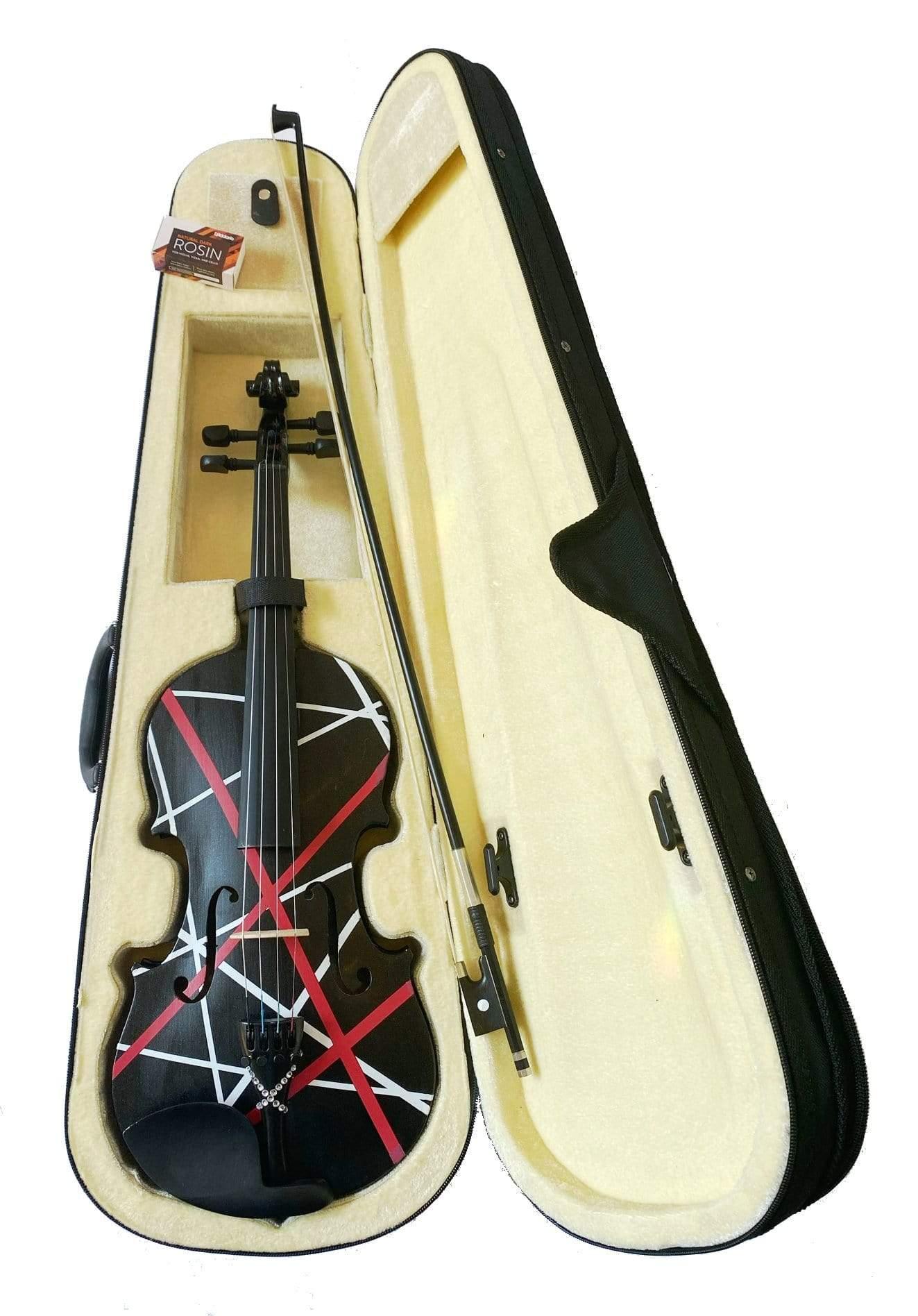 Wrap Violin Outfit with Matching Carbon Fiber Bow, Case & Crystal Fine Tuner – Beginner to Advanced Violin Set